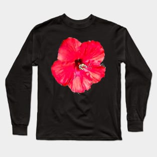 National Flower Malaysia Hibiscus Rosa-Sinensis Chinese Hibiscus Long Sleeve T-Shirt